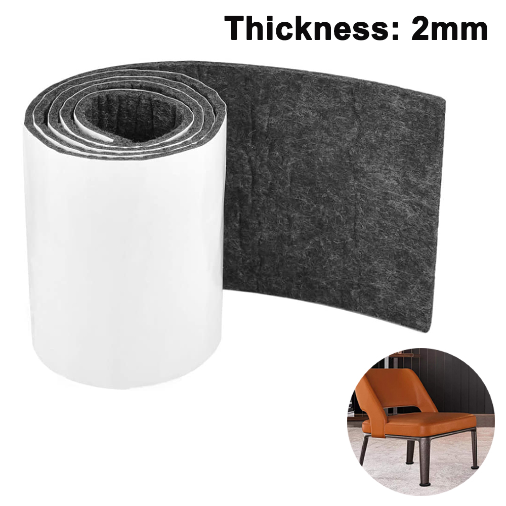 10 * 100cm Felt Tape Self-adhesive, Cut To Size DIY Felt Gliders Floor  Gliders Floor Protection for Laminate Tiles Stairs Furniture Parquet